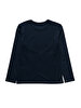 BLAUW T-SHIRT LANGE MOUW