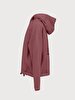 Long Sleeve With Hood Waist Elastic Purple Sweatshirt