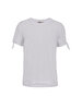 Cord Closure Detailed Weiss T-shirt