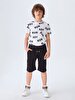 Pocketed Black Shorts