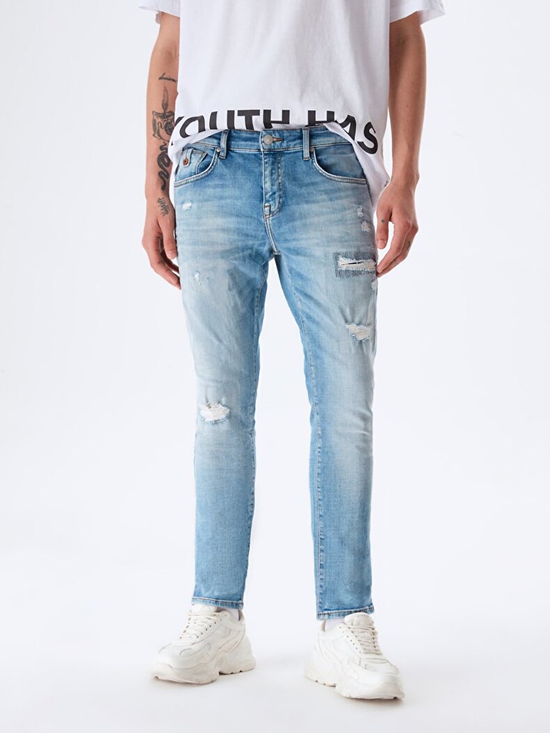 Joshua Low Waist Ripped Slim Jeans