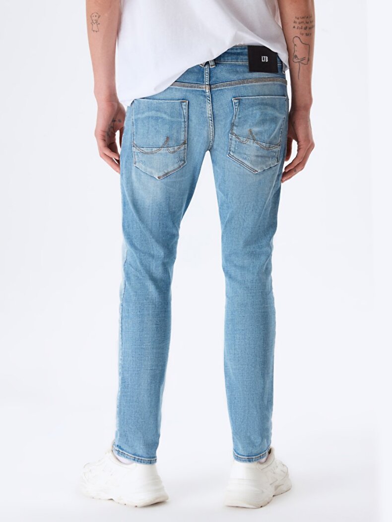 Joshua Low Waist Ripped Slim Jeans Trousers