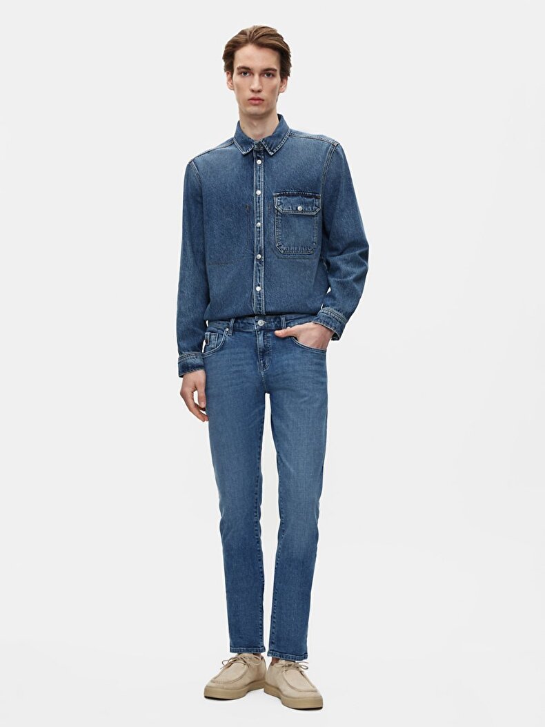 Joshua Dar Paça Düşük Bel Jean Trousers