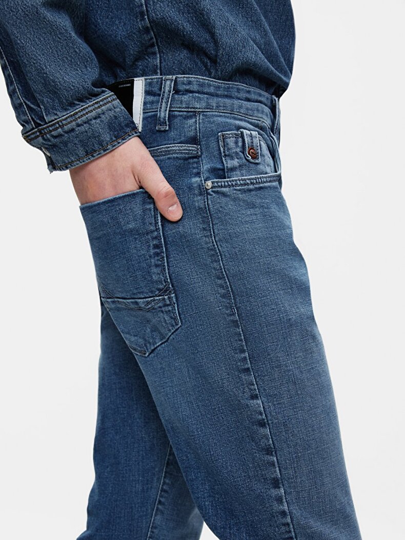 Joshua Dar Paça Düşük Bel Jean Trousers