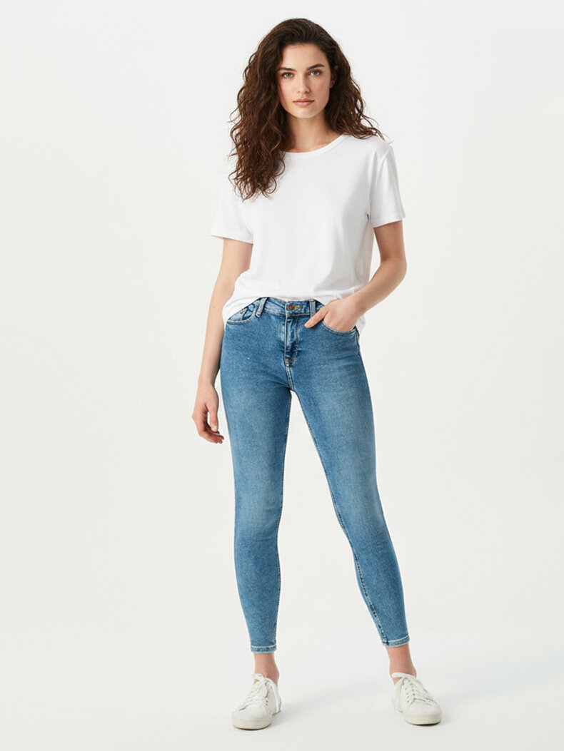 Tanya X Dar Paça Orta Bel Jean Pantolon