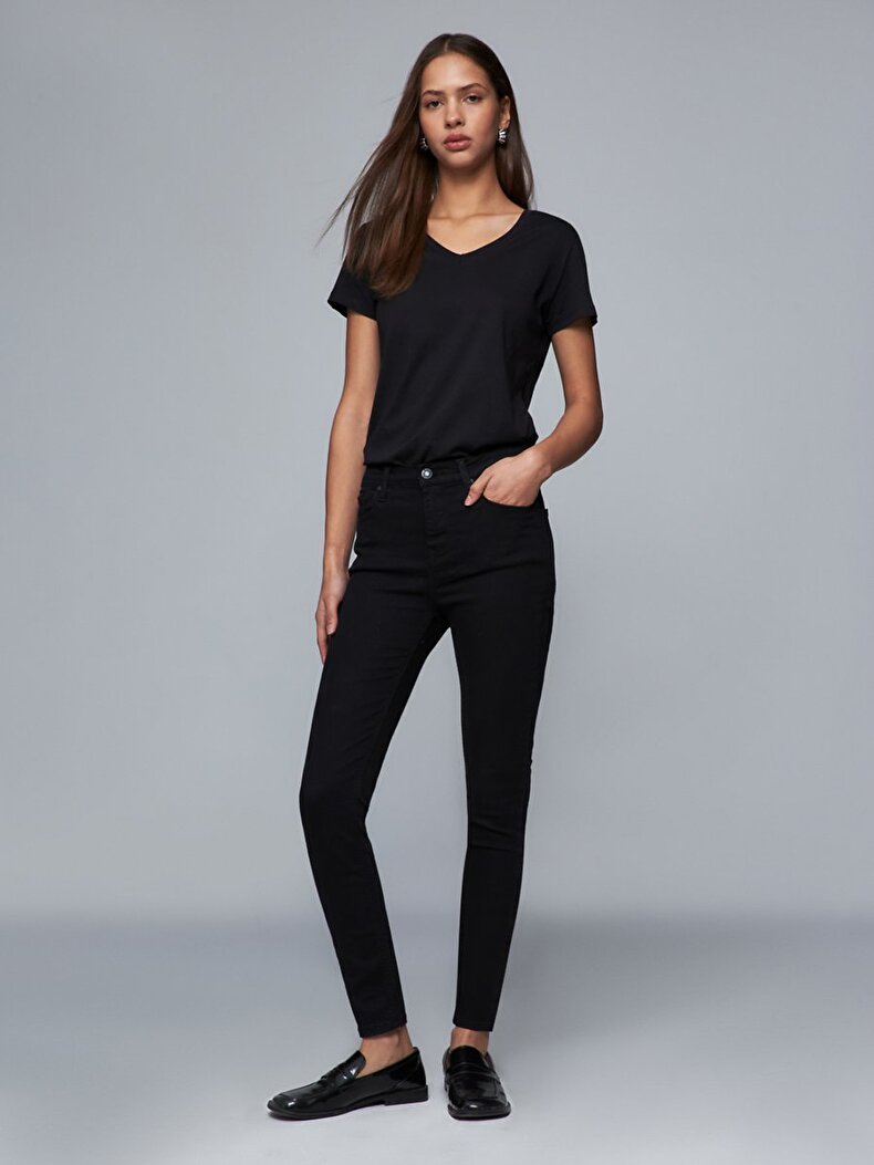 Tanya X Dar Paça Orta Bel Jean Pantolon
