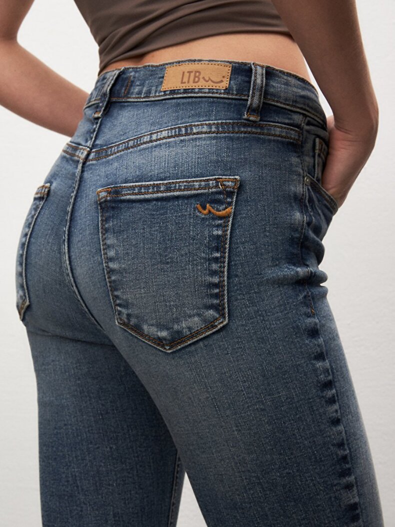 Tanya X Dar Paça Orta Bel Jean Pantolon