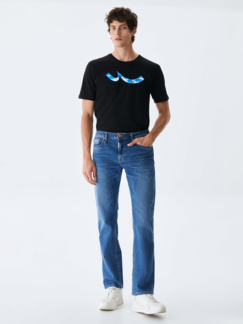 Paul X Düz Paça Orta Bel Jean Pantolon