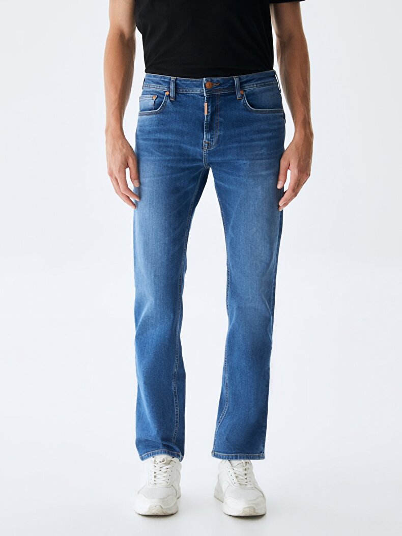 Paul X Düz Paça Orta Bel Jean Pantolon