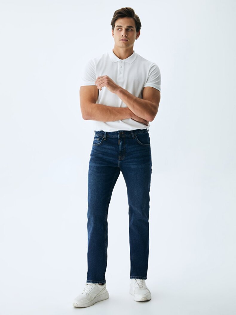 Paul X Düz Paça Orta Bel Jean Pantolon
