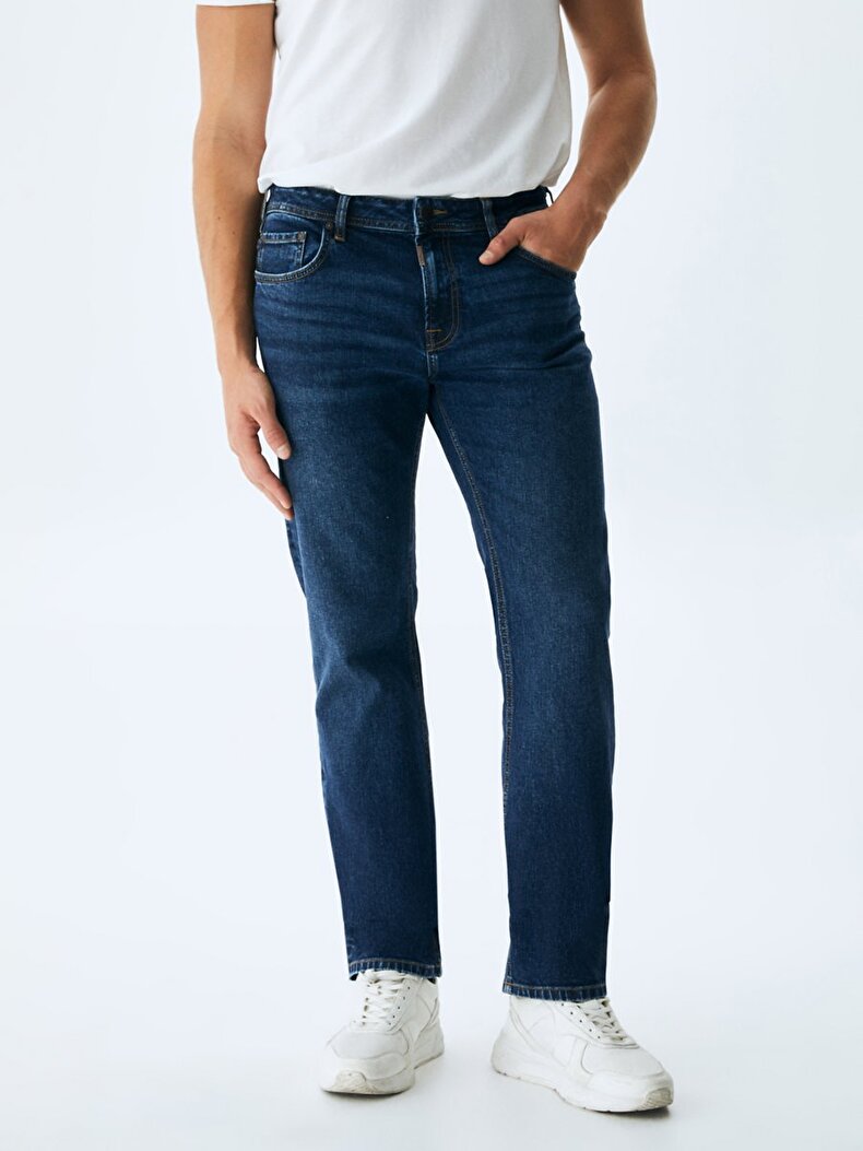 Paul X Düz Paça Orta Bel Jean Pantolon
