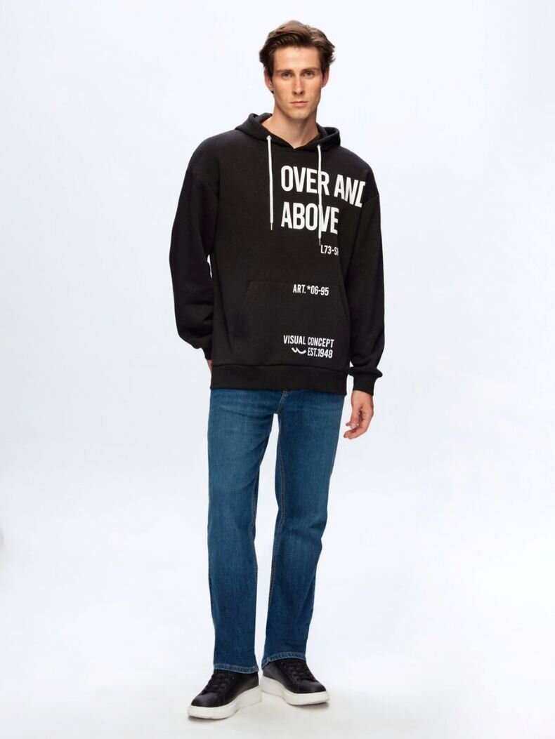 Paul X Düz Paça Orta Bel Jean Trousers