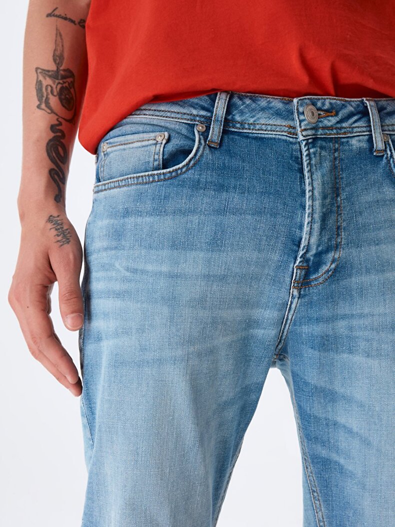 Paul X Düz Paça Orta Bel Jean Hosen
