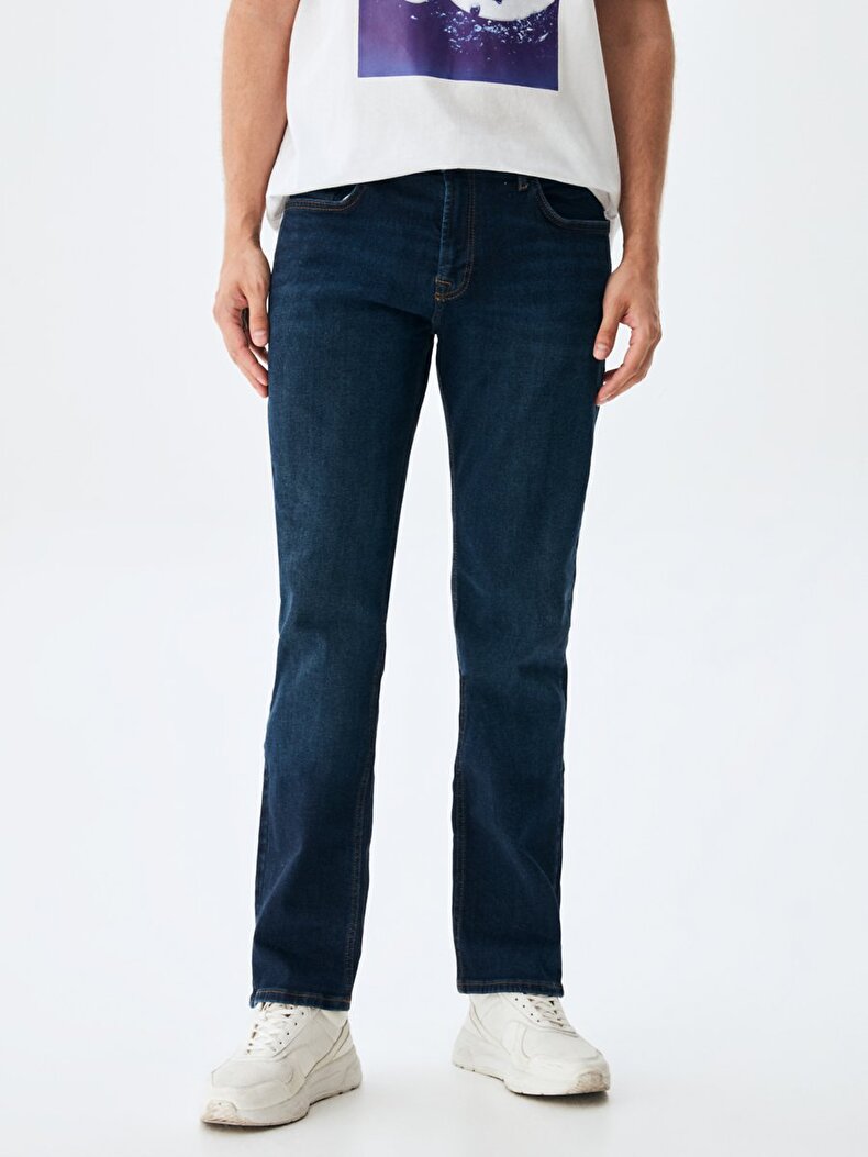 Paul X Düz Paça Orta Bel Jean Pantolon
