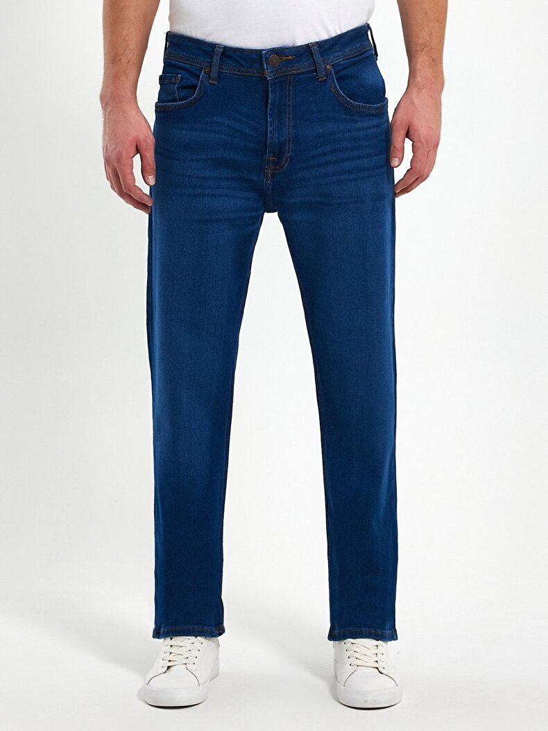 Paul X Straight Leg Mid Waist Jean Trousers