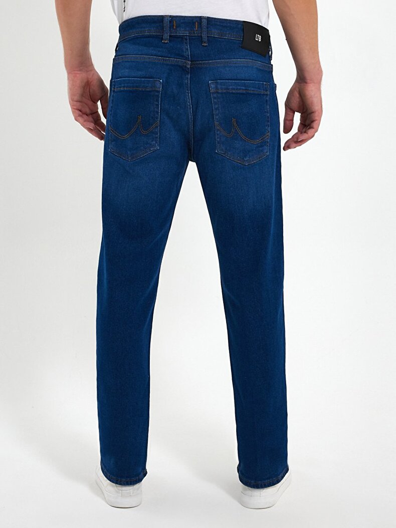 Paul X Straight Leg Mid Waist Jean Trousers
