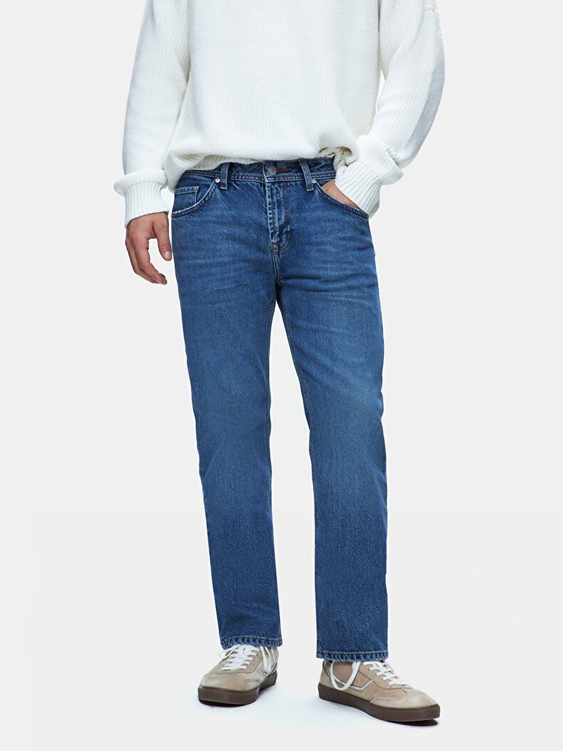 Paul X Düz Paça Orta Bel Jean Pantolon