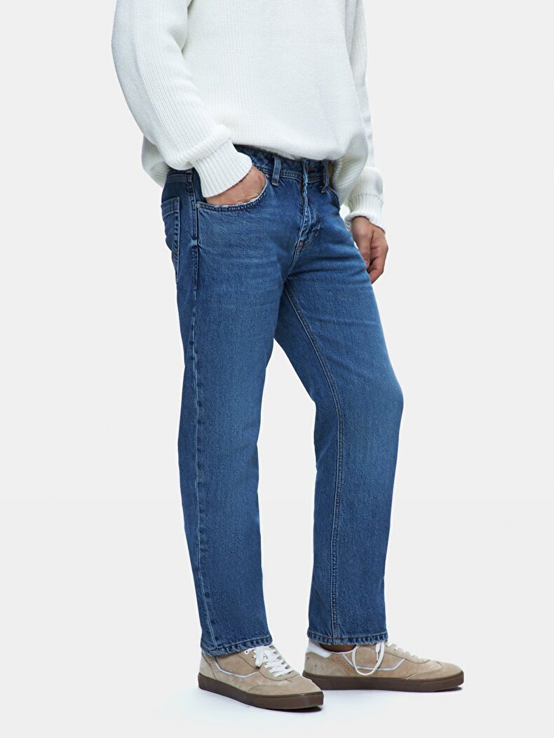 Paul X Düz Paça Orta Bel Jean Pantolon