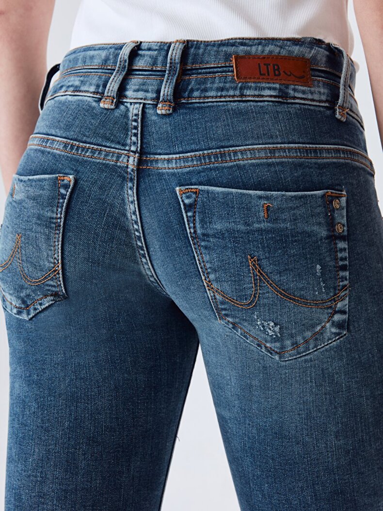 Julita X Dar Paça Düşük Bel Jean Trousers