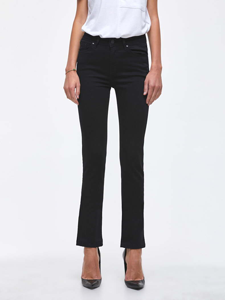 Arline High Waist Straight Cut Jeans Broek