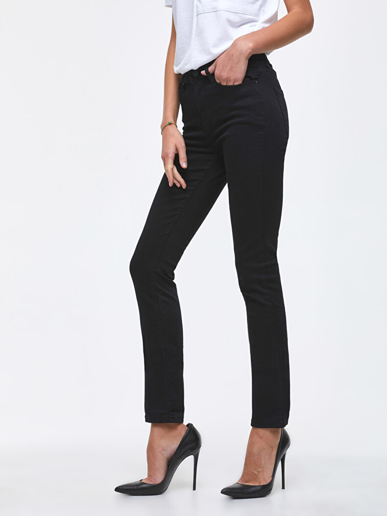 Arline High Waist Straight Cut Jeans Broek