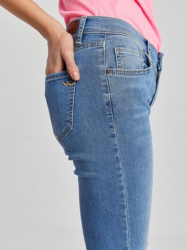 Arline High Waist Straight Cut Jeans Broek