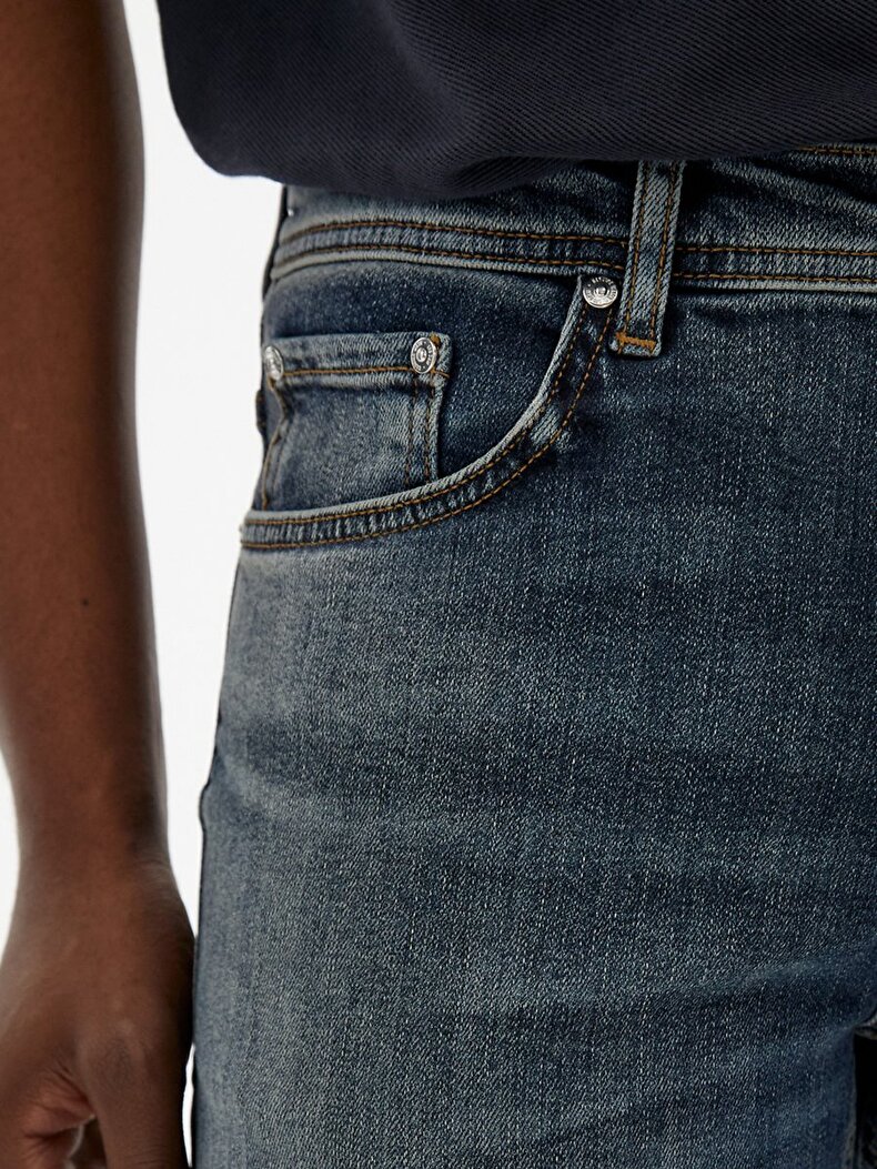 Jumy Dar Paça Orta Bel Jean Pantolon