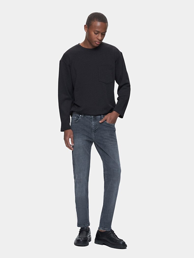 Jumy Dar Paça Orta Bel Jean Trousers