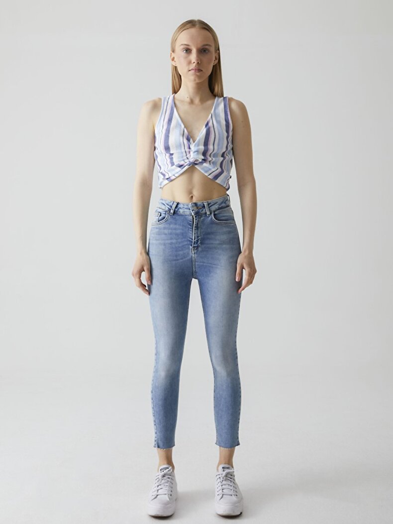 Melanie High Waist Skinny Jeans Trousers