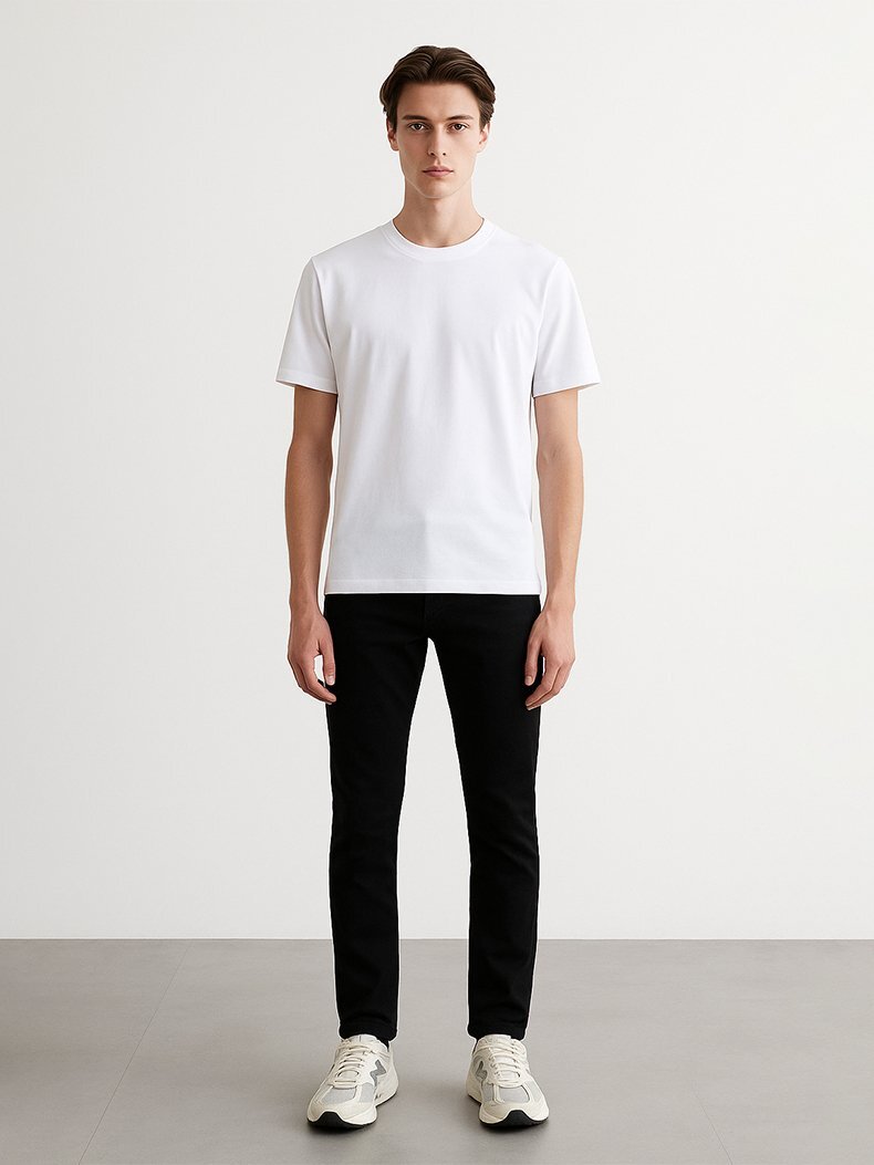 Smarty Y Tapered Leg Mid Waist Jean Trousers