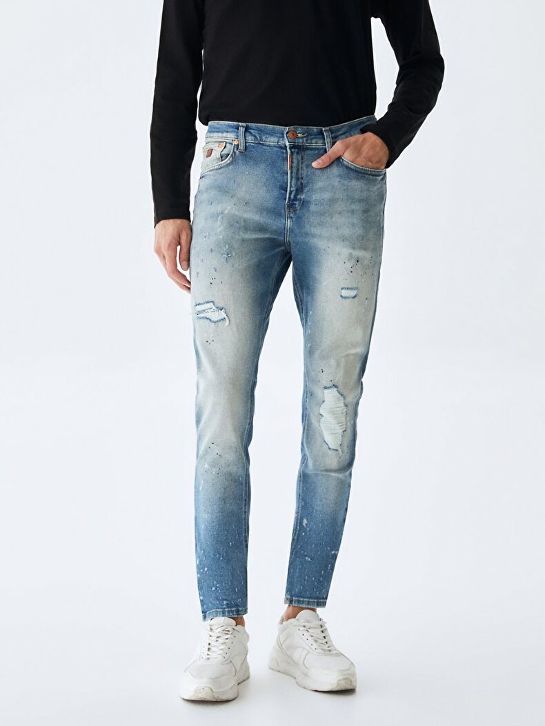 Smarty Y Mid Waits Ripped Skinny Jeans Trousers