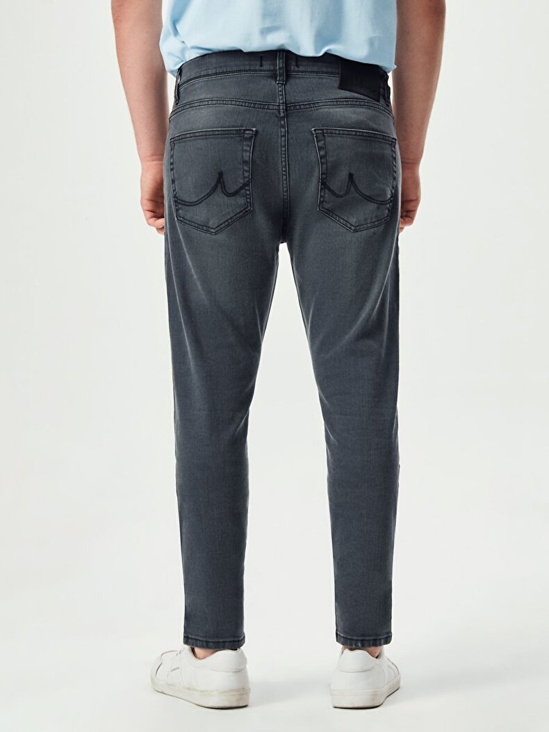 Louis Y Tapered Leg Mid Waist Jean Trousers