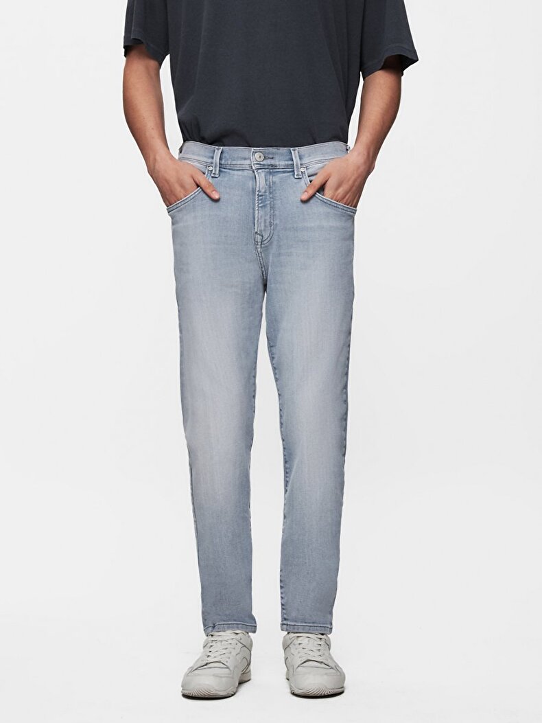 Diego X Y Tapered Leg Mid Waist Jean Trousers