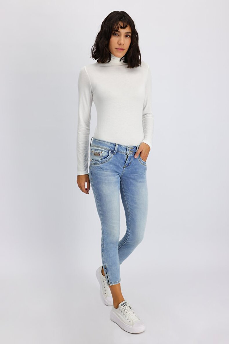 Senta Zip Low Rise Skinny Hosen