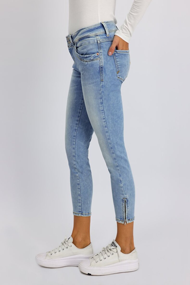 Senta Zip Low Rise Skinny Hosen