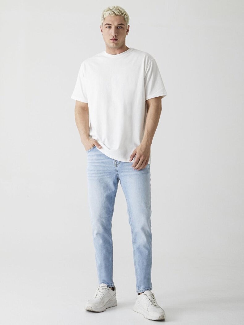 Alessio Mid Waits Skinny Tapered Jeans Trousers