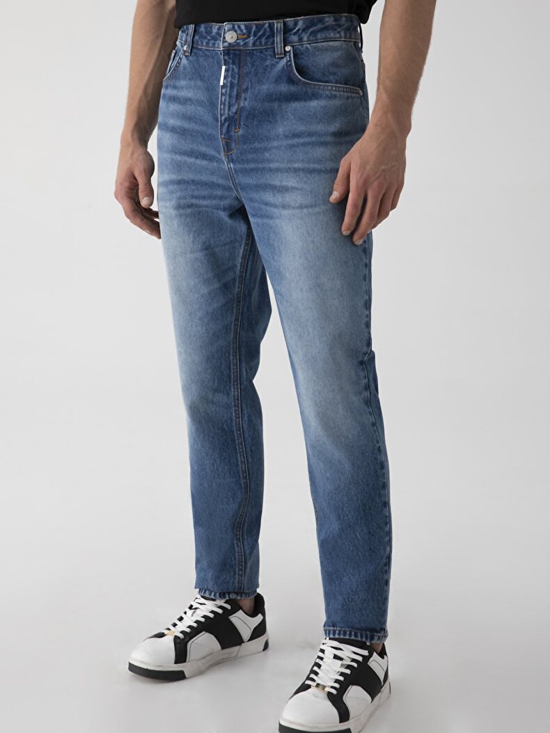 Alessıo Normal Bel Dar Paça Tapered Jean Pantolon