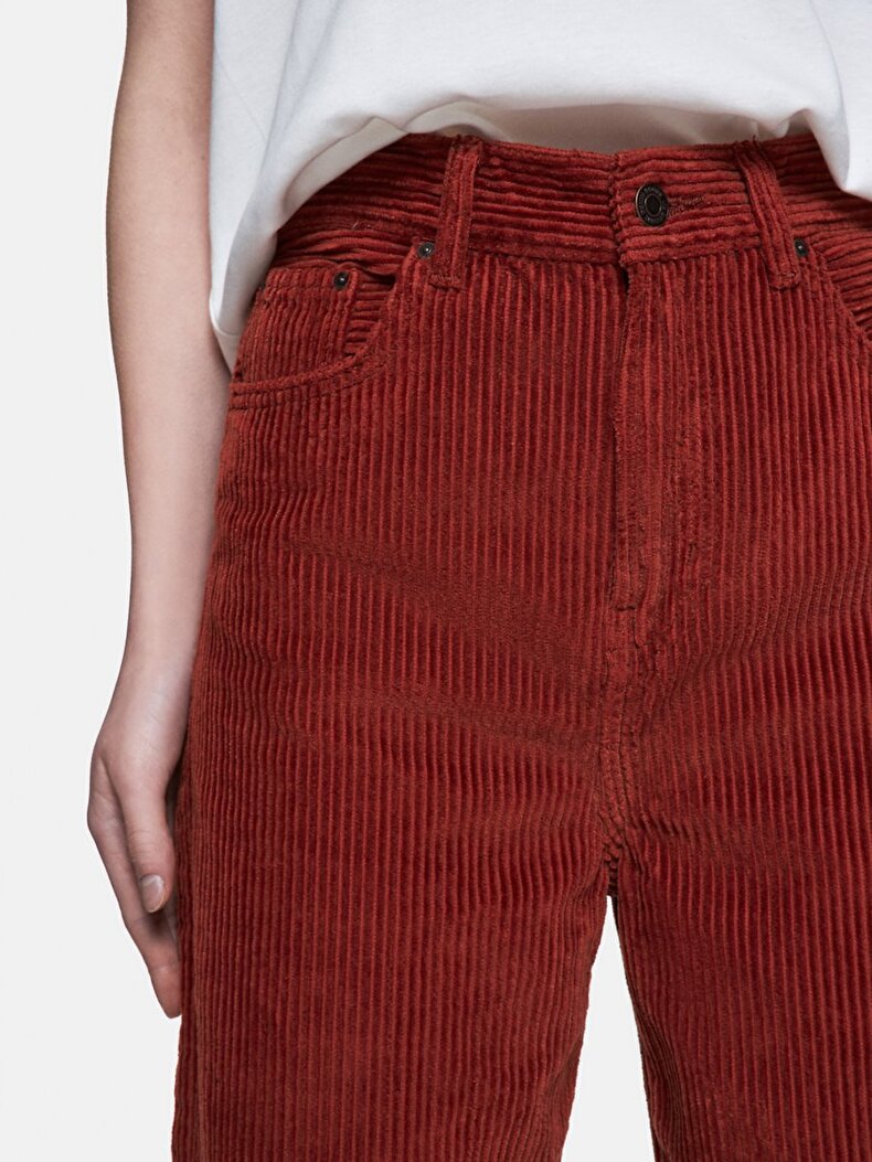 Vionne Geni̇ş Paça Yüksek Bel Trousers