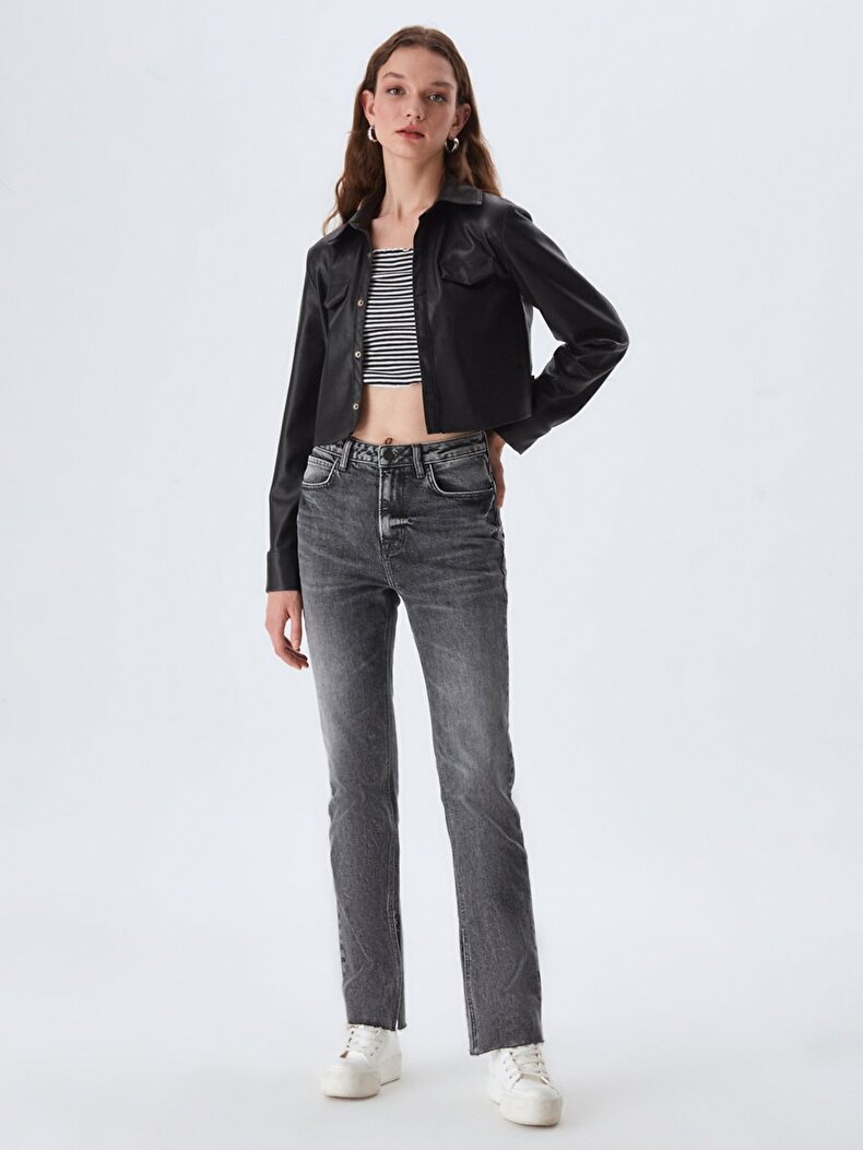 Betiana Split Yüksek Bel Jean Hosen Betiana Split Yüksek Bel Jean Hosen