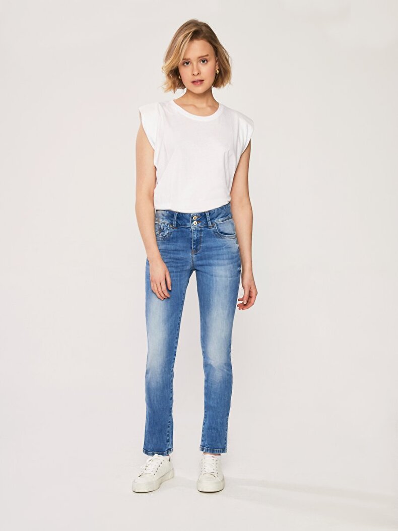 Molly Super Hıgh Dar Paça Yüksek Bel Jean Pantolon