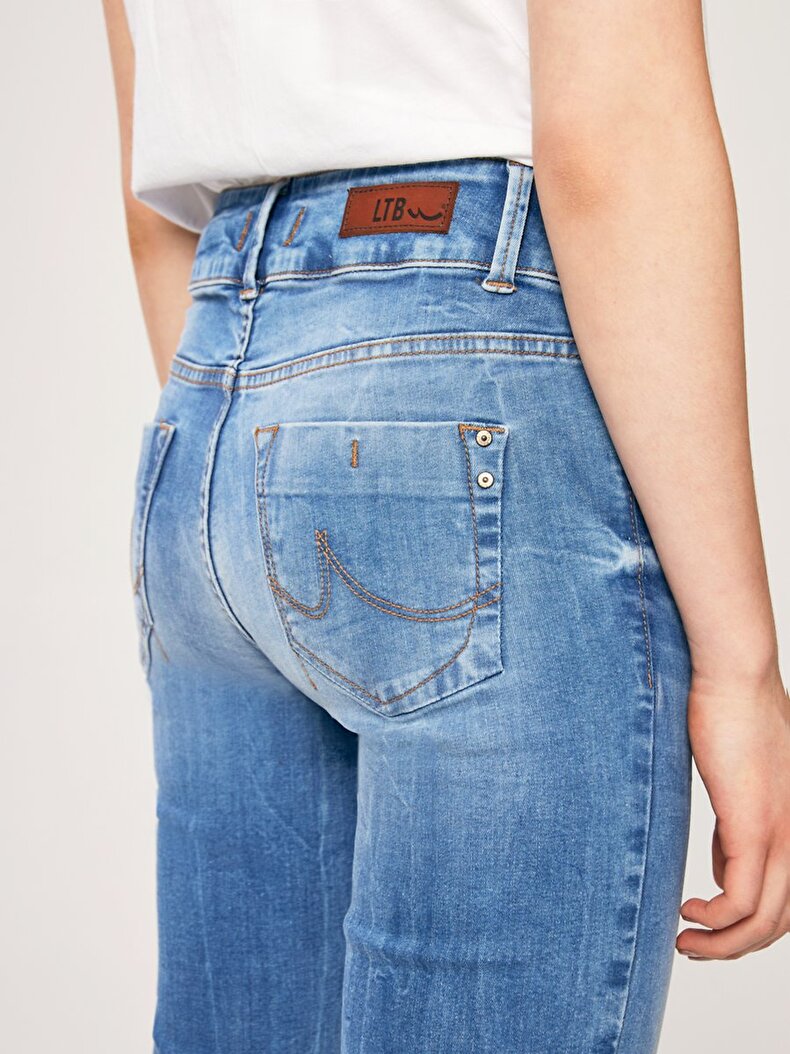 Molly Super Hıgh Dar Paça Yüksek Bel Jean Pantolon
