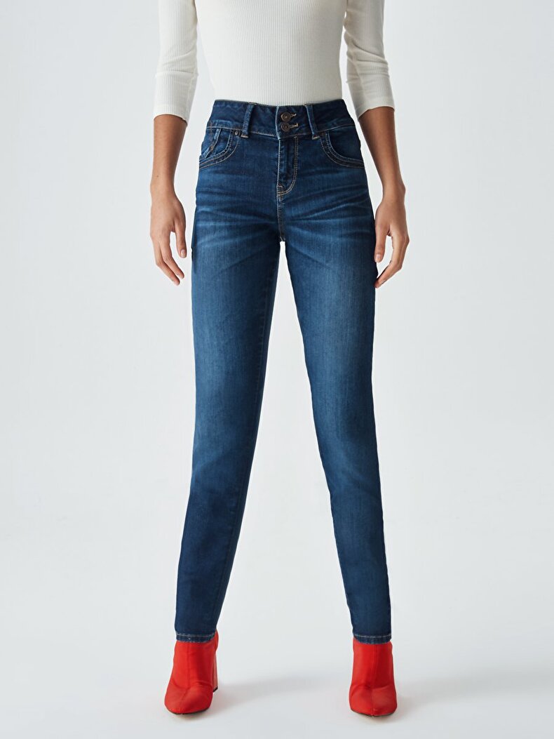Molly Super High Dar Paça Yüksek Bel Jean Broek