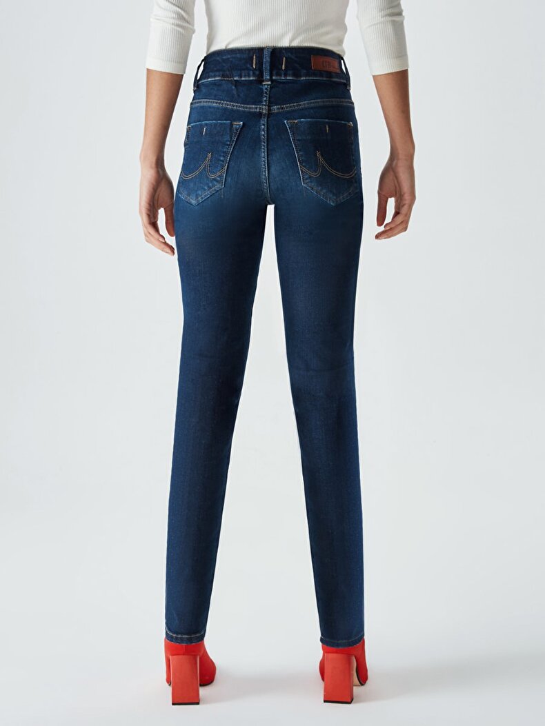 Molly Super High Dar Paça Yüksek Bel Jean Broek