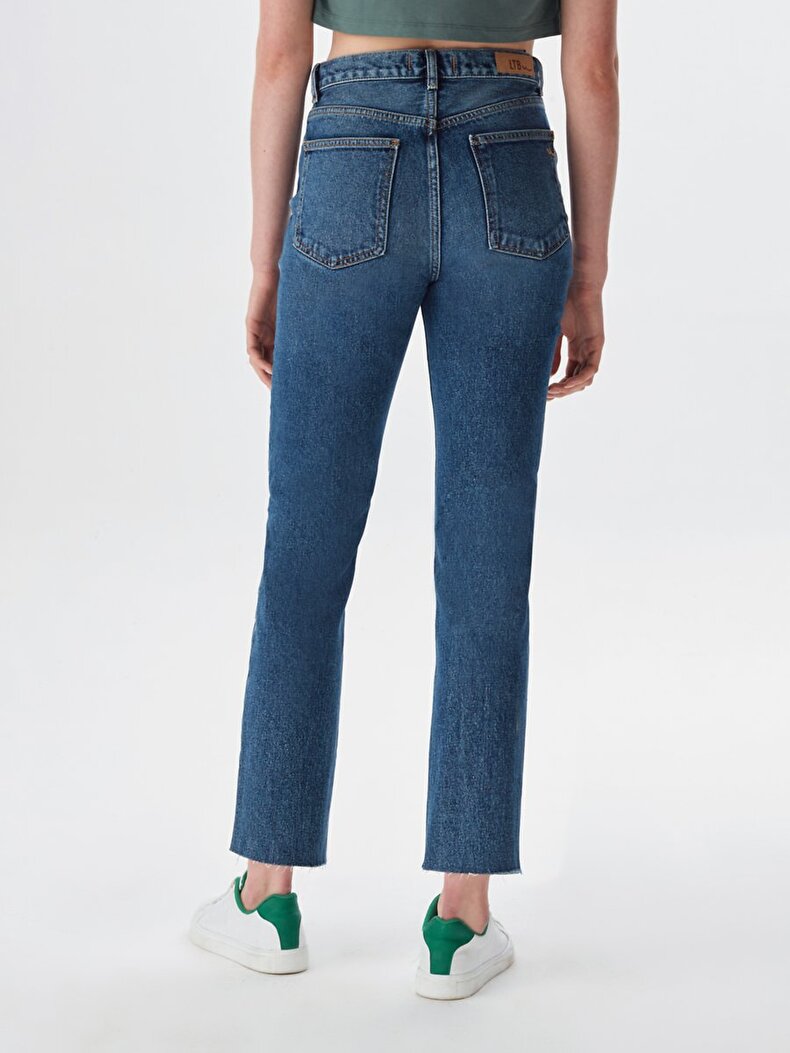 Janine High Waist Slim Jeans Trousers