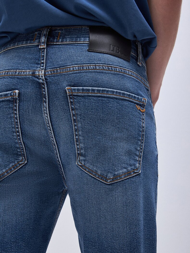 Marcelıo Dar Paça Orta Bel Jean Pantolon