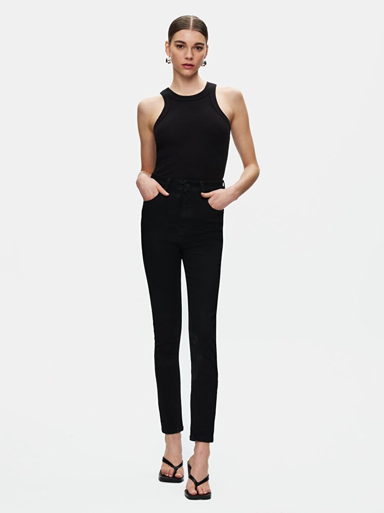Marcella X Dar Paça Yüksek Bel Jean Pantolon