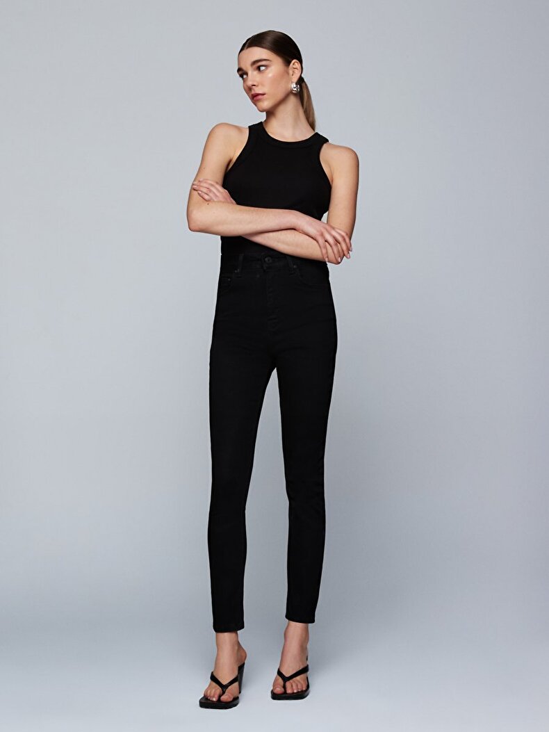 Marcella X Dar Paça Yüksek Bel Jean Pantolon