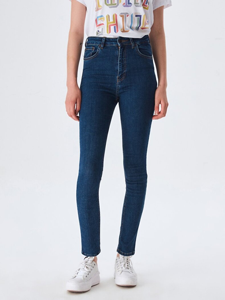 Marcella X Dar Paça Yüksek Bel Jean Pantolon