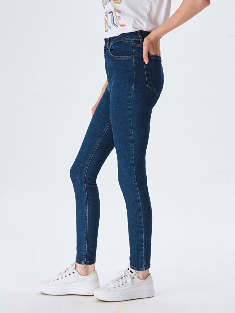 Marcella X Dar Paça Yüksek Bel Jean Pantolon