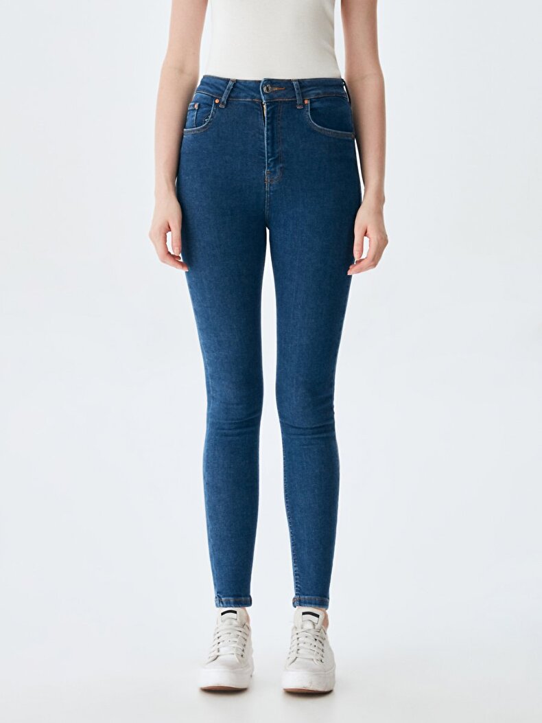 Marcella X Dar Paça Yüksek Bel Jean Pantolon